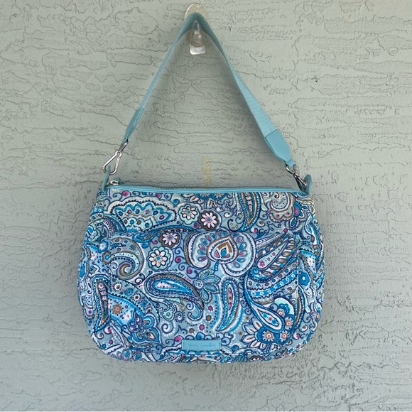 Vera Bradley Handbags - Vera Bradley Paisley Crossbody Bag Blue Turquoise Pink Adjustable Strap